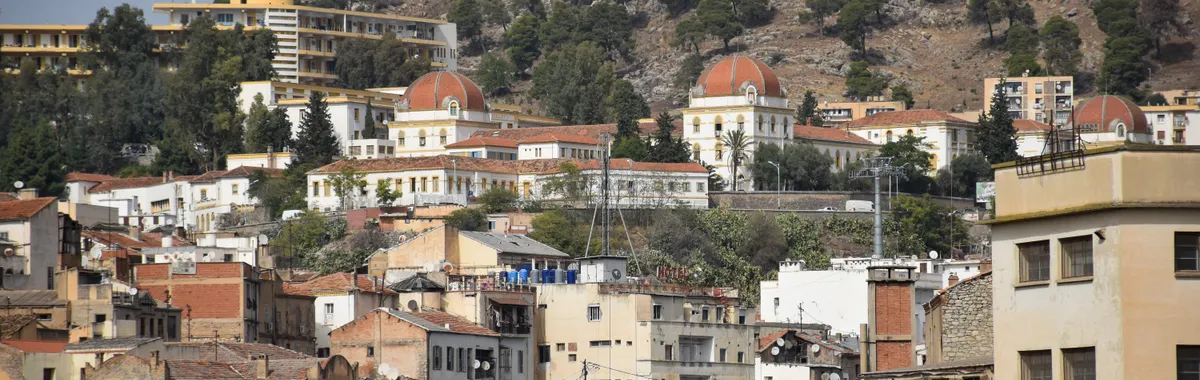 Explore the historic rooftops and architecture of Constantine, Algeria's captivating cityscape.