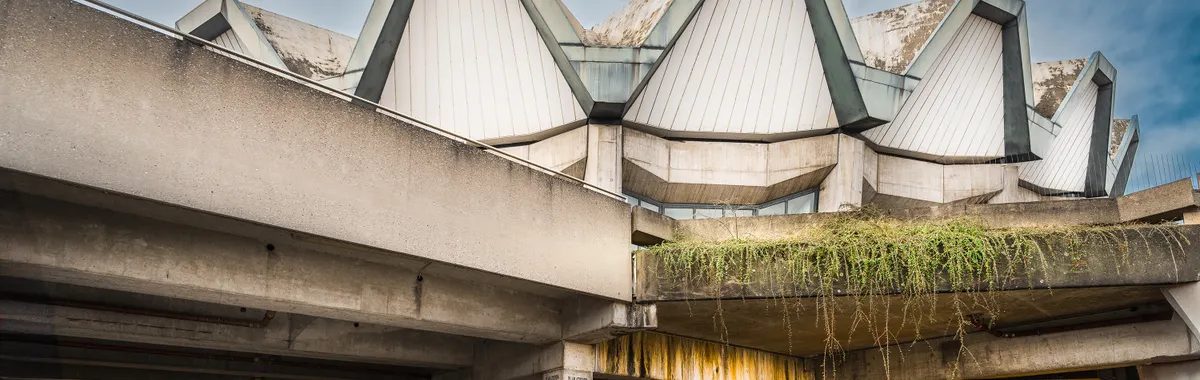 Explore the unique architecture of Bochum with distinct geometric designs.